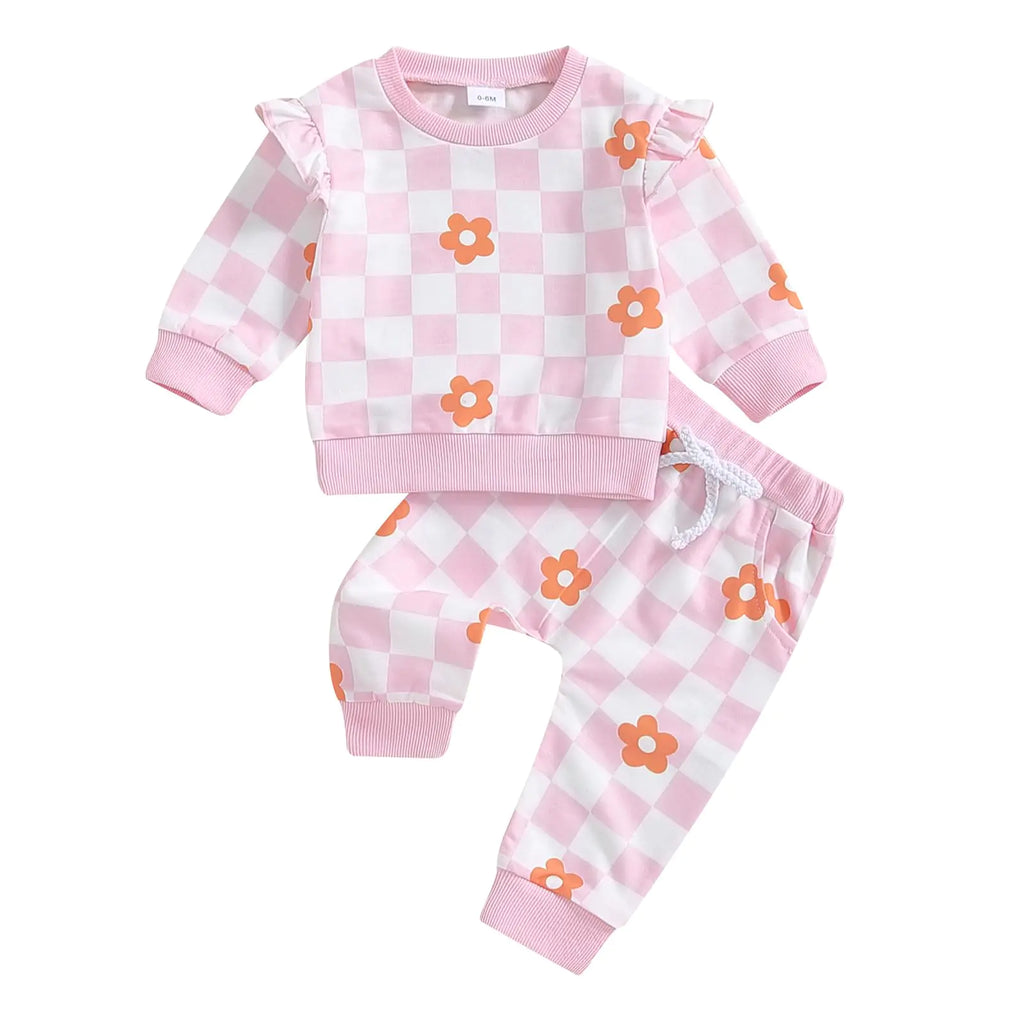 Chic Check & Bloom Toddler Set