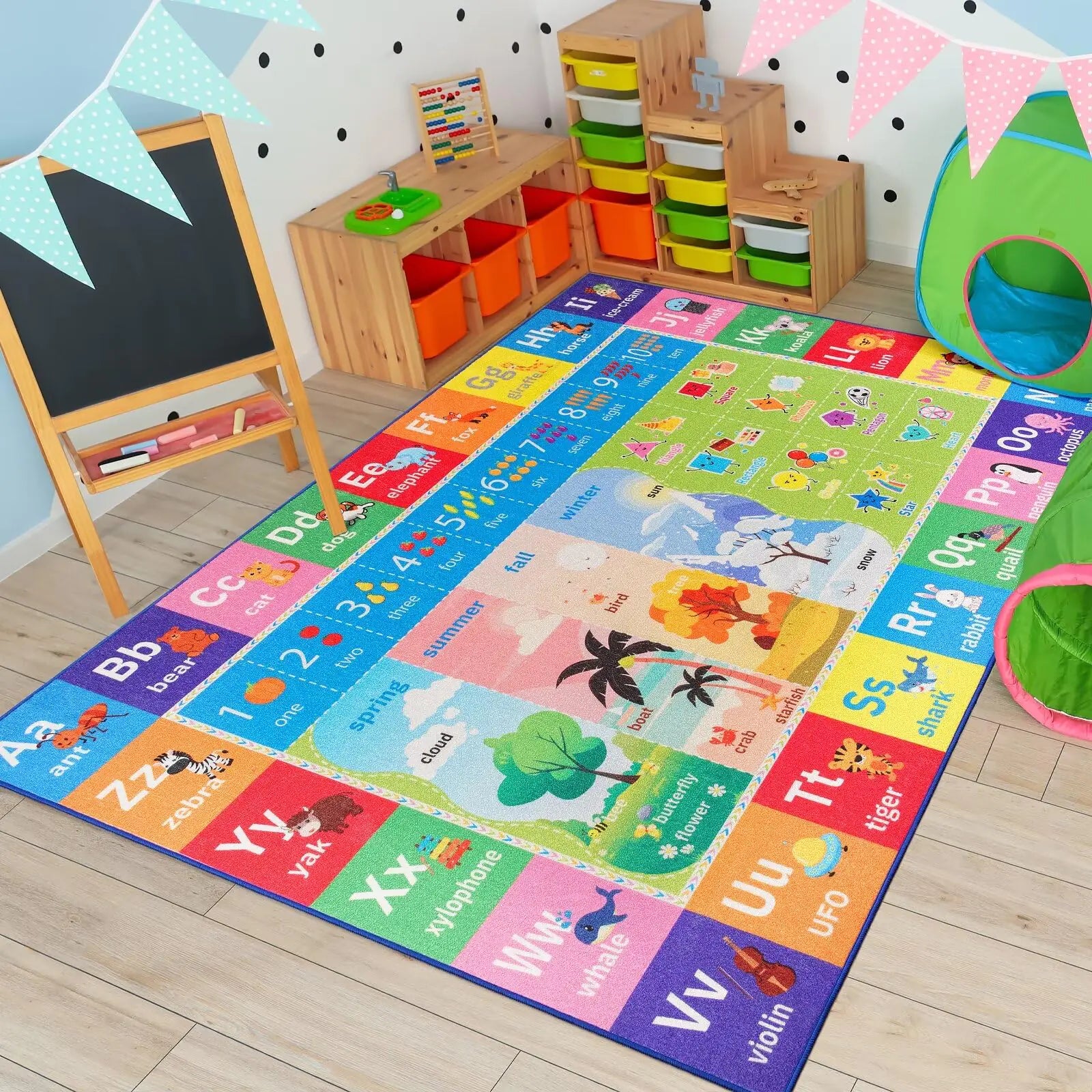 Bright Beginnings Educational Rug: ABCs & More