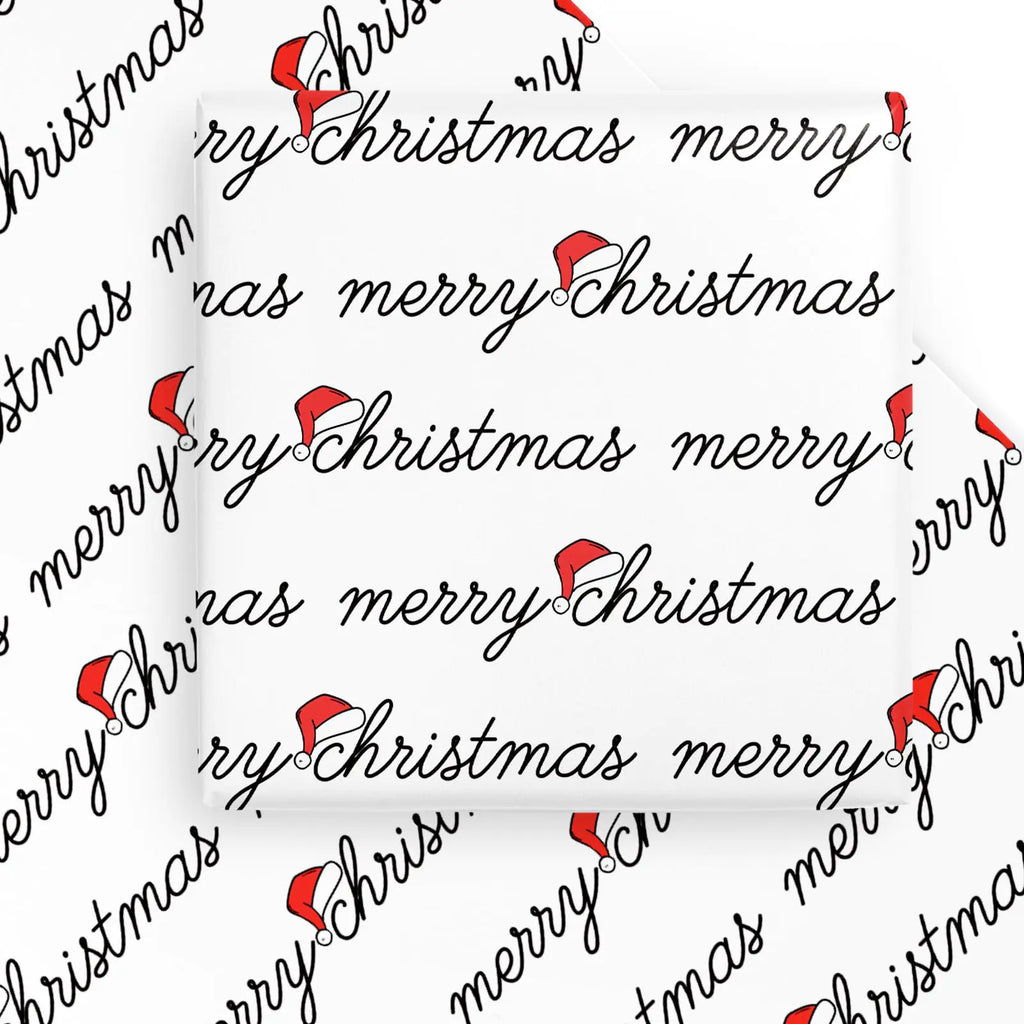 Jolly Hat Christmas Gift Wrap - 6 Festive Sheets