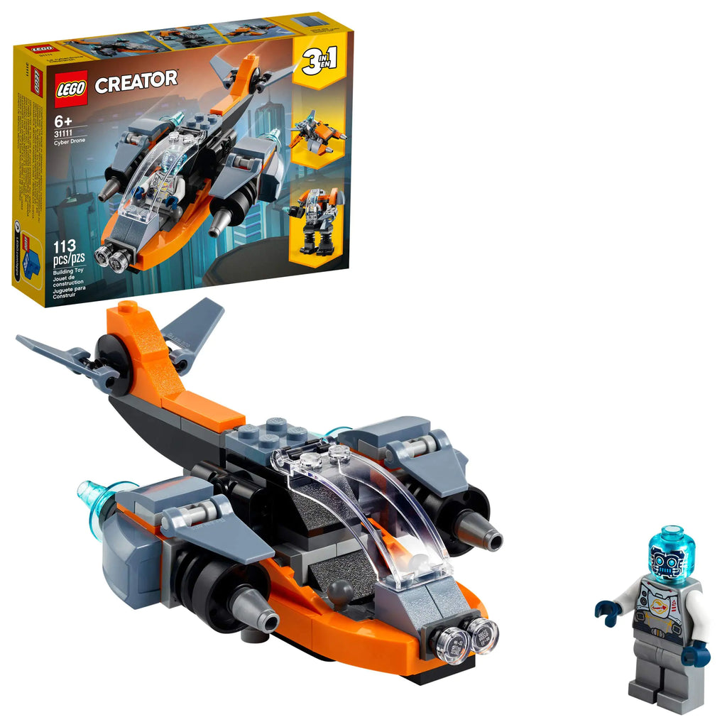 LEGO Space Quest Trio - Drone, Mech & Scooter Building Set