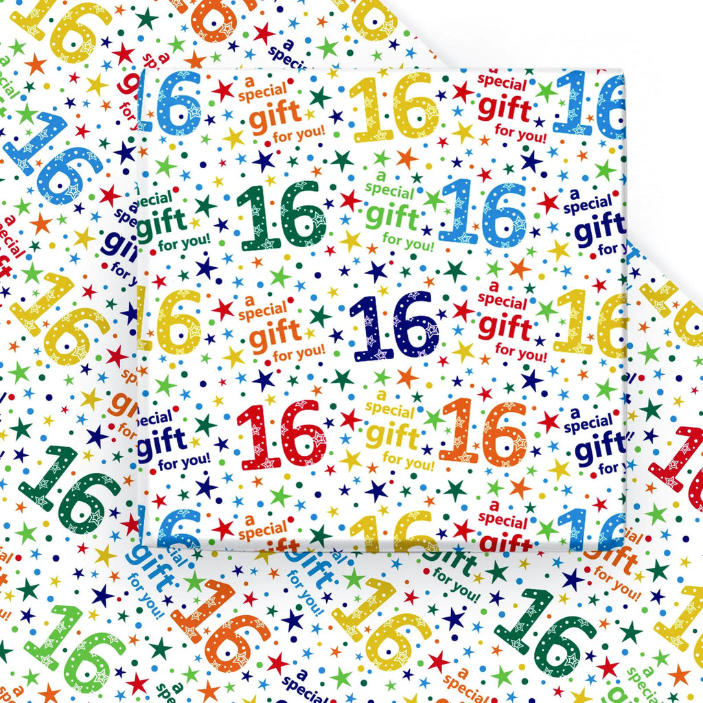 Sweet 16 Celebration Wrapping Sheets