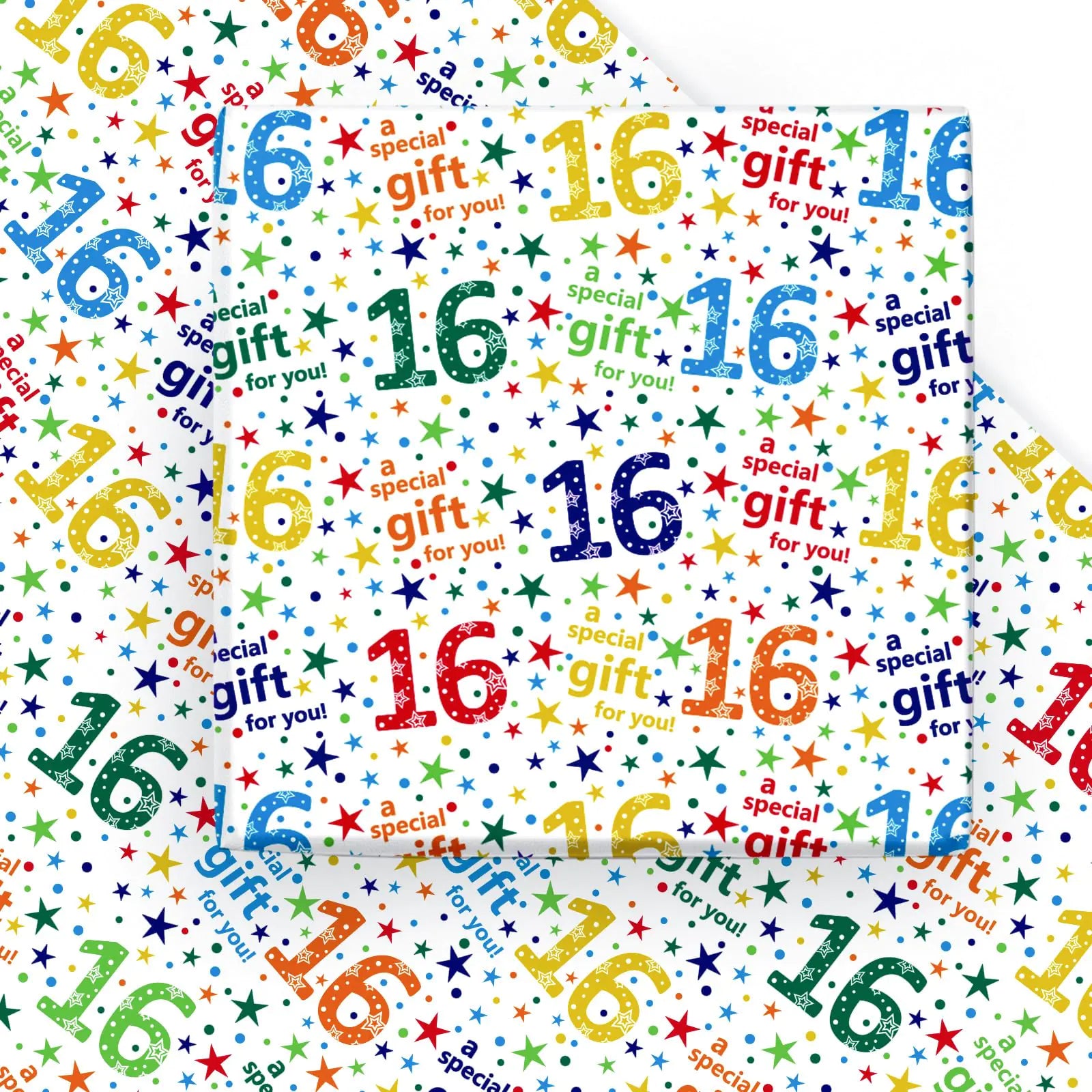 Sweet 16 Celebration Wrapping Sheets