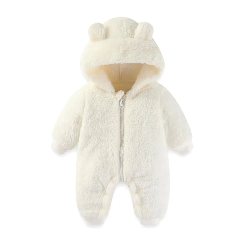 SnuggleBear Baby Hooded Fleece Romper