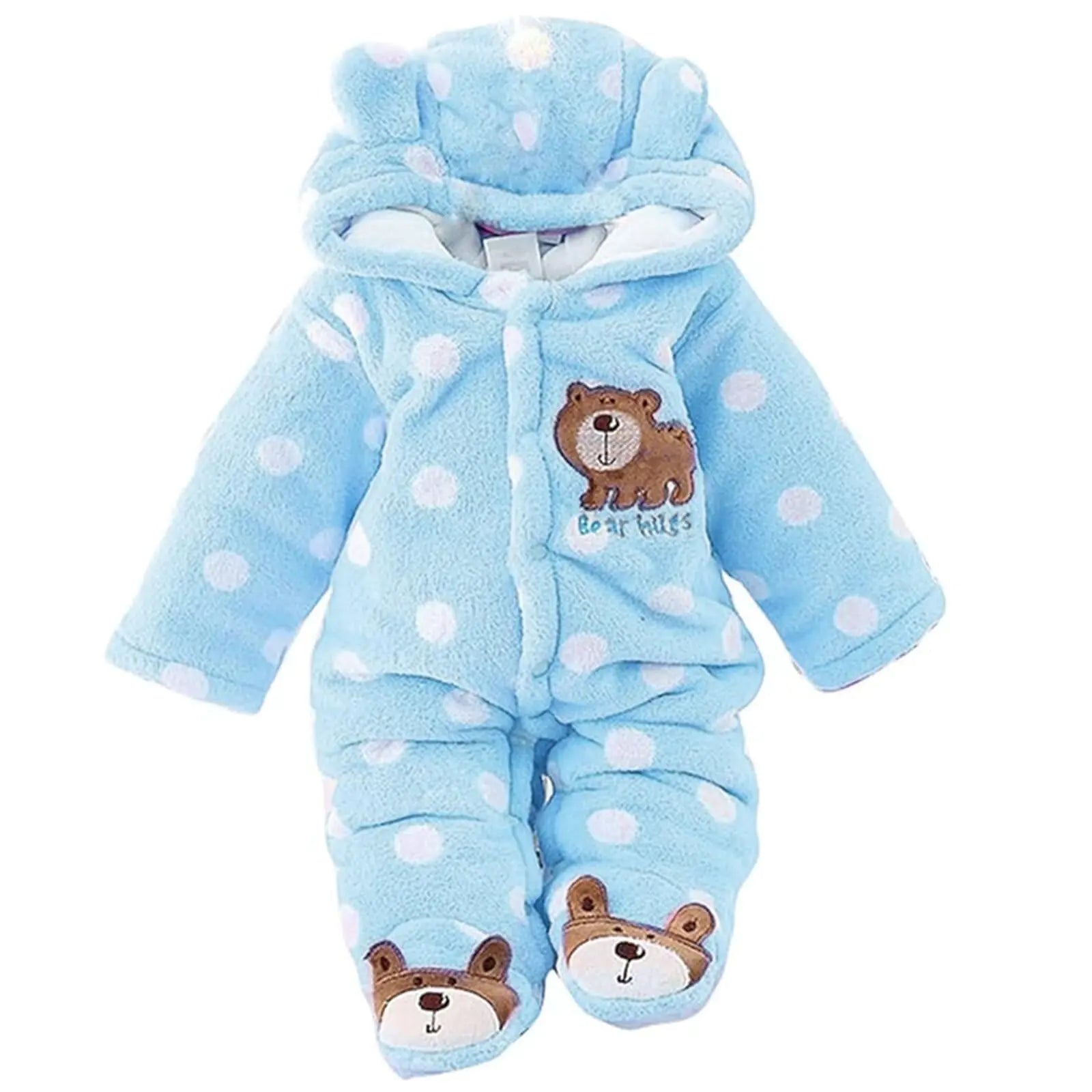 Cuddly Cub Winter Fleece Jumpsuit for Babies