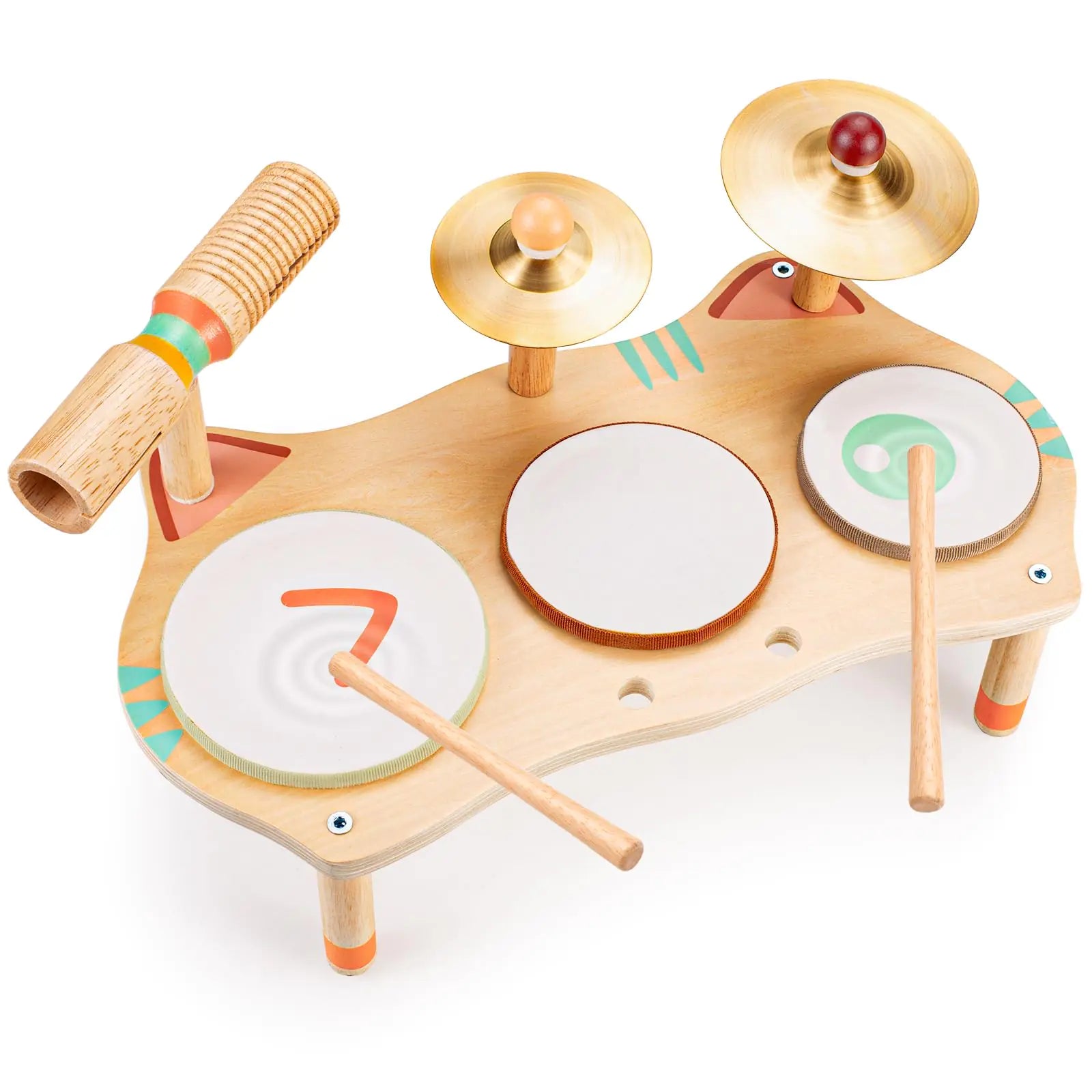 Rhythm Pals Wooden Drum Set