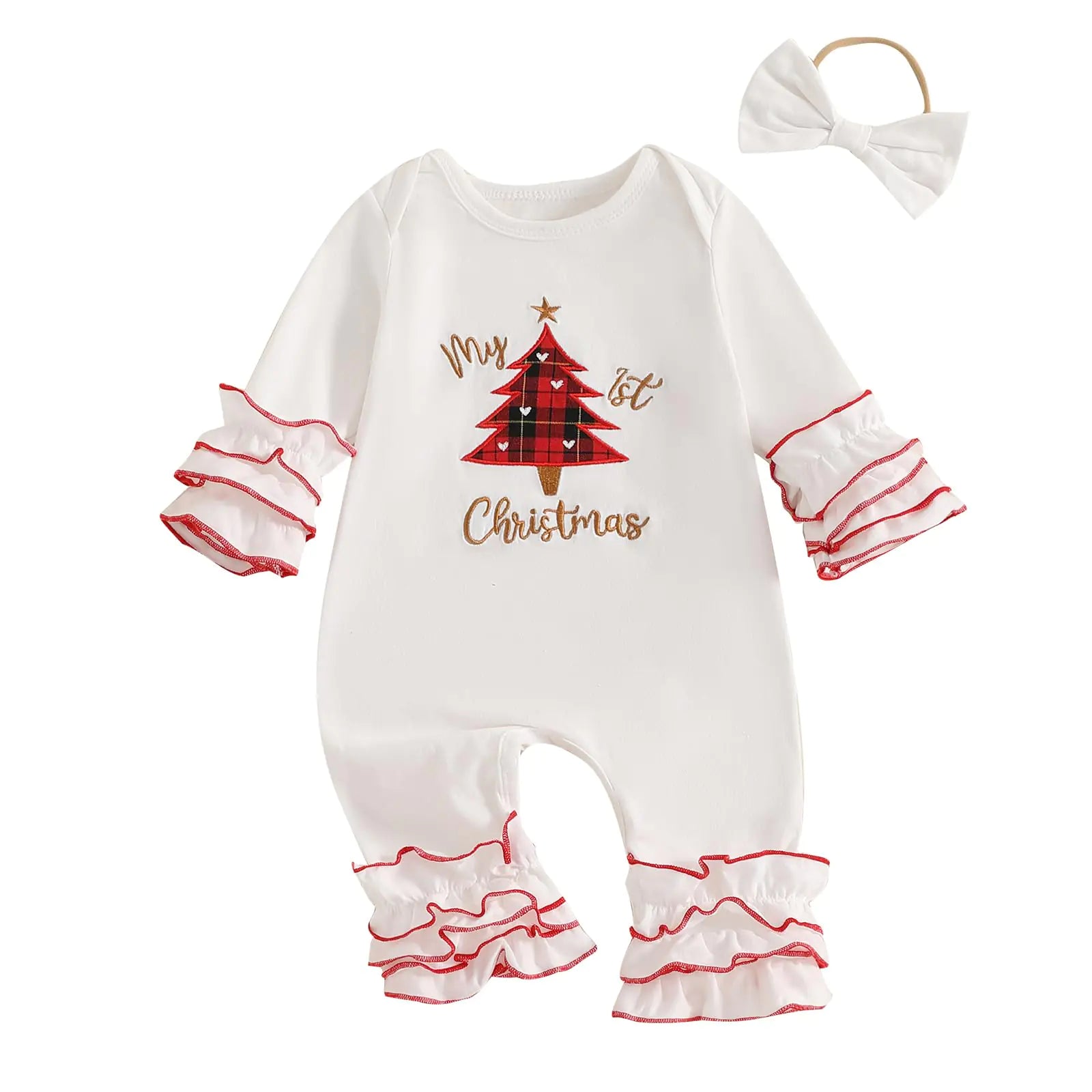 Santa's Little Sweetie: Newborn Romper