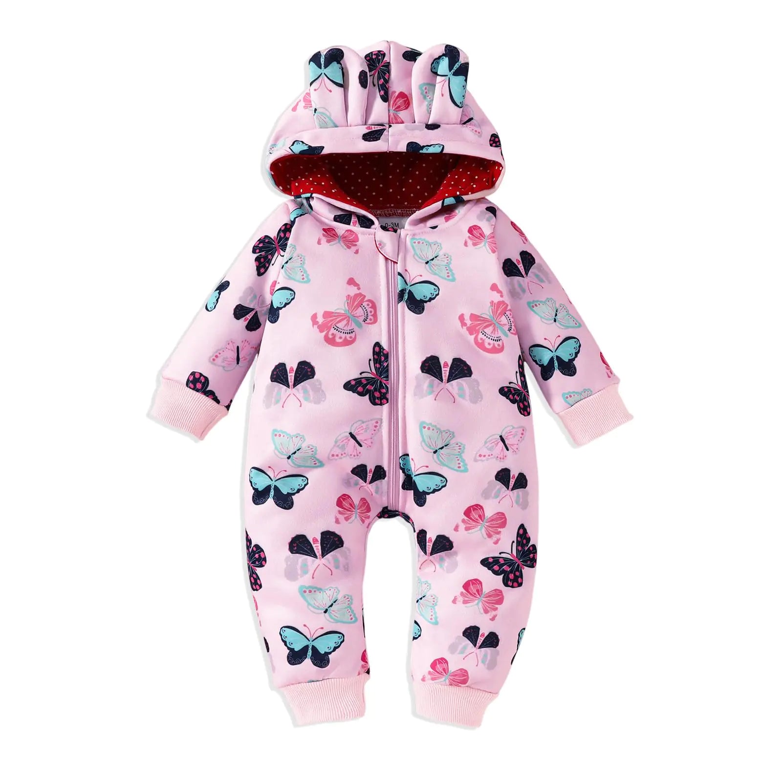Butterfly Kisses Baby Girl Winter Romper