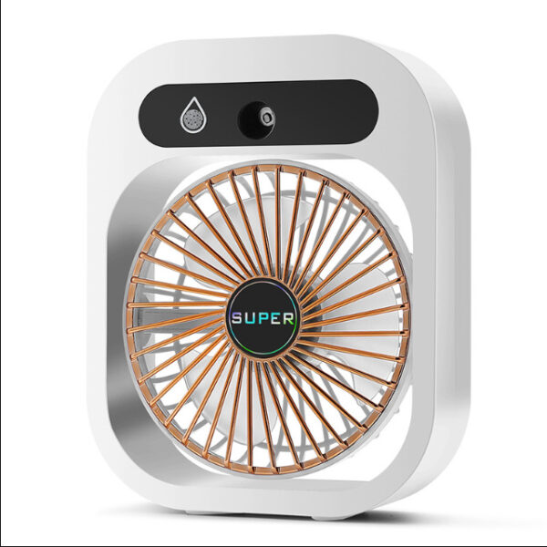 Portable USB Misting Fan & Air Cooler – Rechargeable Desk Humidifier with 3 Wind Speeds | Mini Cooling Spray Fan for Home & Office - Image 7